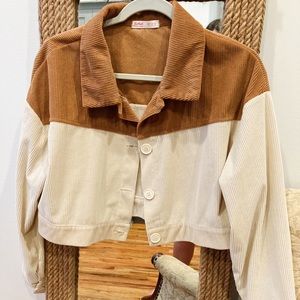 Cropped Romwe Corduroy Jacket
